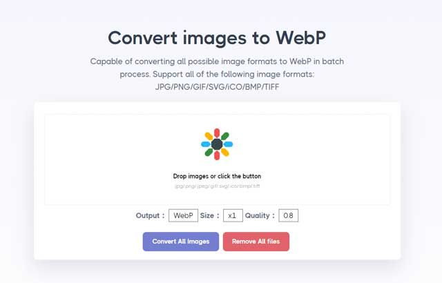 How to Convert JPG PNG to WebP in Batch Process?